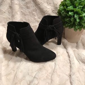 NEVER WORN Franco Sarto Black suede boots. Size 9